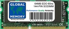 64MB 60ns 144-PIN EDO SODIMM MEMORY RAM FOR LAPTOPS/NOTEBOOKS
