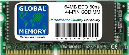 64mb 60ns 144 pin edo - 144-pin,