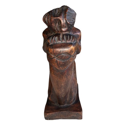Hand carved wood weeping - carved,