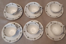Bone china cups and saucers with side plates 6