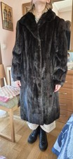 Midi Dark Brown Real Fur Coat