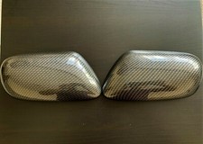 CARBON FIBRE EFFECT DOOR WING MIRROR COVERS FITS JAGUAR XK8 XKR 1996-2006