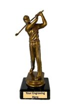Antique gold Male Golf Trophy