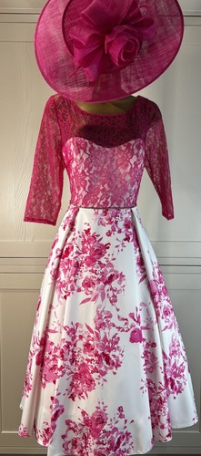 Veromia pink midi dress - uk, 12