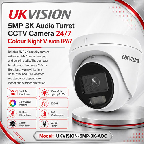 Ukvision 5mp cctv camera - 3k,
