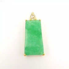 Nature jade green pendant - al,