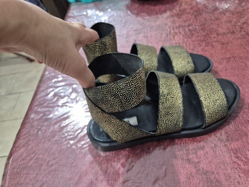 Vintage sandals leather bronze - sandals,