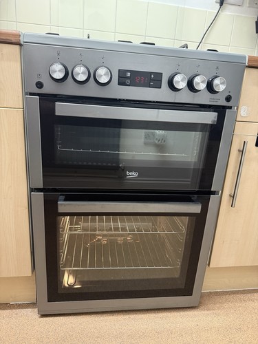 Beko double oven gas - double,