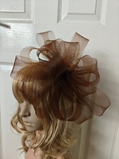 chocolate brown fascinator