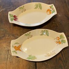 2 x Retro Vegetable Serving Side Dish Small 1960s Scandinavian Egersund Norway