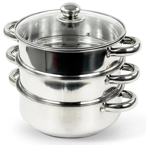 Stainless steel steamer pot - steel,
