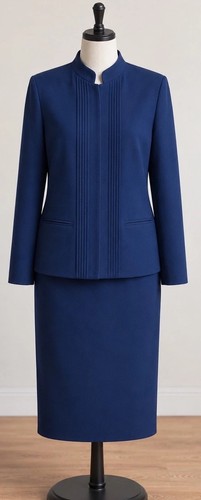 Royal blue skirt suit - blue,