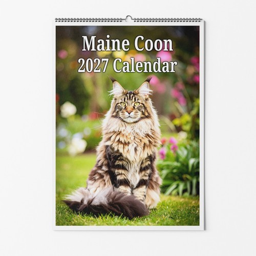 Maine coon cat - cat, calendar