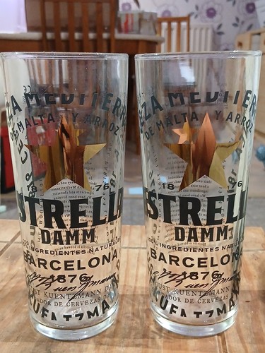 Estrella pint glass - glass, x2