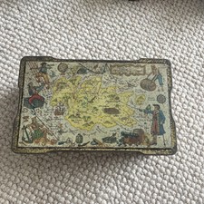 Vintage Biscuit Cookie Tin Treasure Island Pirate Chest Macfarlane Lang Rare