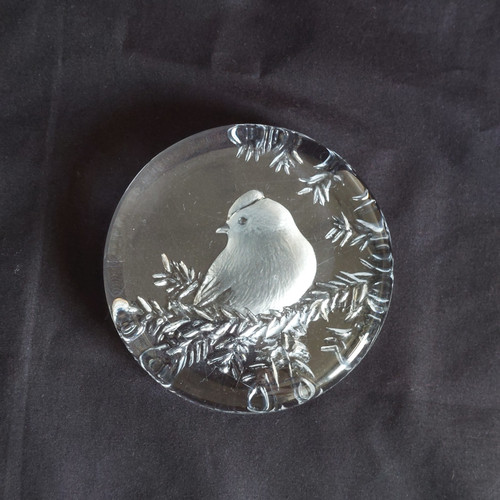 Mats jonasson bird paperweight - jonasson,