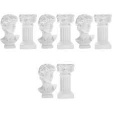  4 Sets Greek Style Statue Decorative Sculpture Resin Statues Pillar