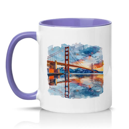 Golden gate bridge unisex 11oz - golden,