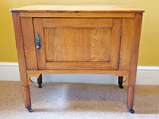 Antique Oak Pot Cupboard With Pine Top