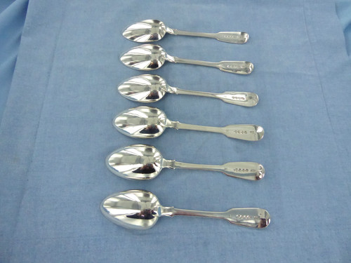 Antique set six sterling - of,