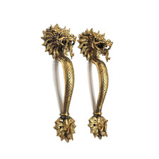 2 real brass DRAGON GRAB Hand
