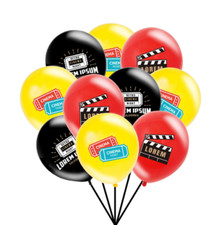Cinema Movie Night Balloon Hollywood Film Birthday Party Decoration 12" 12pcs