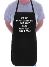 Old Scottish Git Scotland Fan Birthday Gift Funny Novelty BBQ Cooking  Apron 