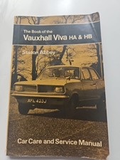 Vintage Vauxhall VIVA service Manual.. HA and HB models Up To 1970