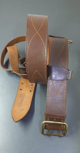 оfficer leather belt soviet - leather,