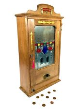 Antique 1930s Coin Operated Penny Arcade Machine Pool Tote - Coin Flicker Game