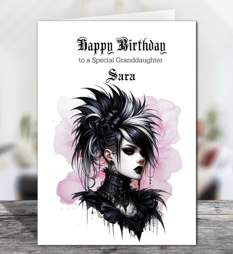 Personalised gothic girl - personalised,