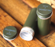 3x WW2 Beadon Survival Cigarettes Metal Tube - Ration - MRE - Storage Case  Tin