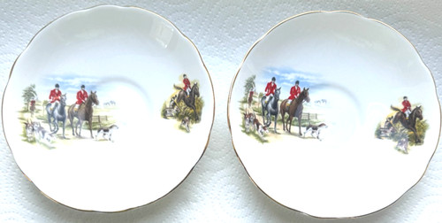 Royal stuart tea saucers - tea, pair