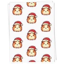 'Cute Guinea Pig Wearing Santa Hat' Gift Wrap / Gift Tags (GI058346)