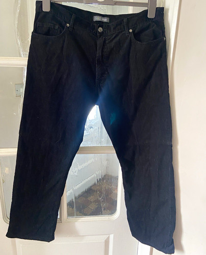 Mens black corduroy jeans - m&s,
