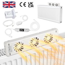 Radiator Fan Booster Low Power Smart Air Booster Whisper Quiet 100-240V NEW UK
