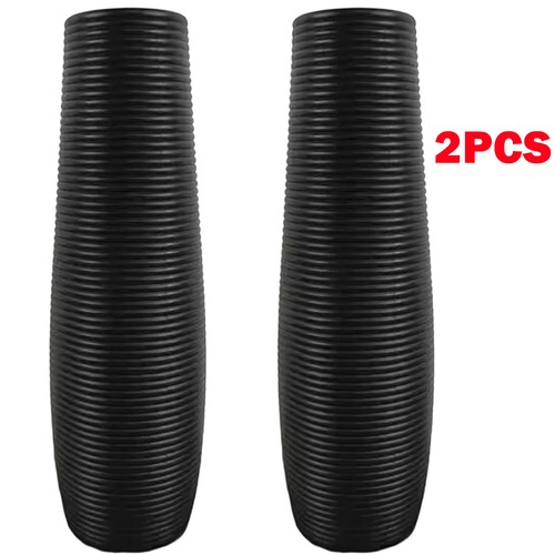 Plastic floor vase black - 2x,