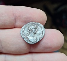 Hadrian. AD 117-138. AR Denarius Rome mint  Early heroic portrait.