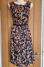 Clements Ribeiro Animal Print Midi Dress Size 10 NEW