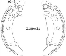 Fahren FBS0001 Brake Shoe Set