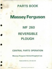 MASSEY FERGUSON MF260 PLOUGH MF 260 PARTS MANUAL