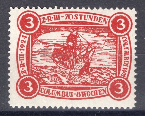 Zeppelin air mail columbus 3pf - zeppelin,