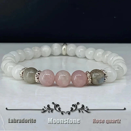 Moonstone labradorite rose - moonstone,