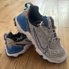 Nike React Vision 2023 Trainers Junior UK Size 3.5 Grey Blue Mesh Sneakers
