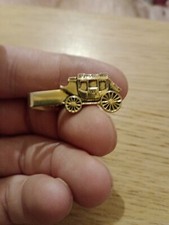 Vintage Mens Wells Fargo Stagecoach Tie Clip