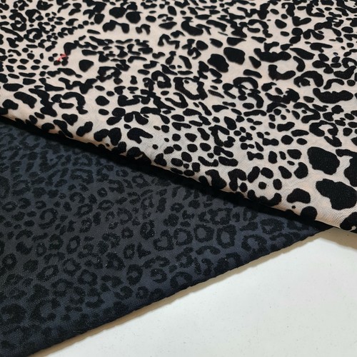 Nude leopard velvet - leopard, mesh