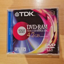 TDK DVD-RAM 4.7GB REWRITABLE SINGLE SIDED NON-CARTRIDGE DISC