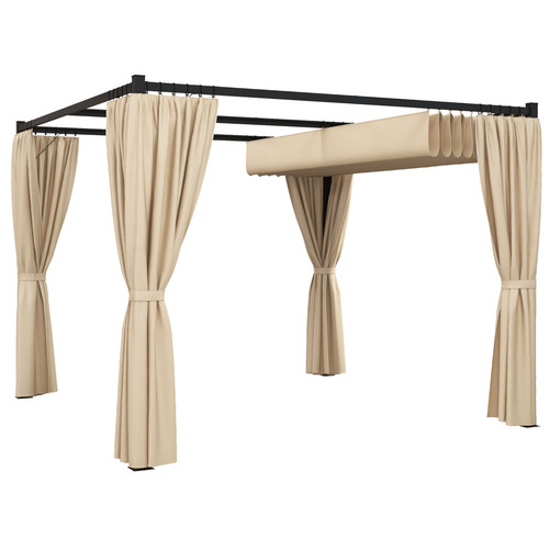 3x3m retractable pergola - 3x3m,