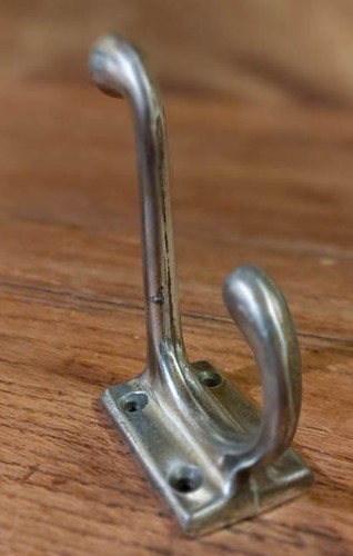 Vintage solid brass - coat, wall