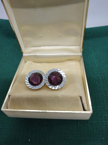Vintage 1970s disco cufflinks - vintage,